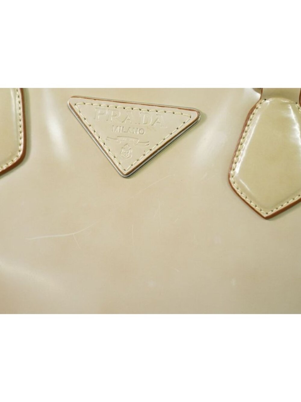 Prada Patent Leather Tote Pink Beige - Picture 6 of 9